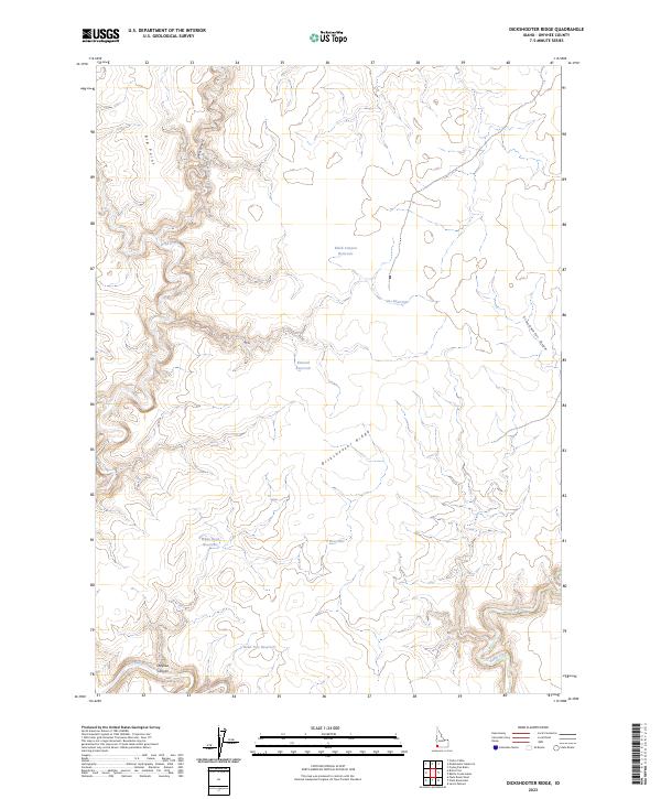 US Topo 7.5-minute map for Dickshooter Ridge ID