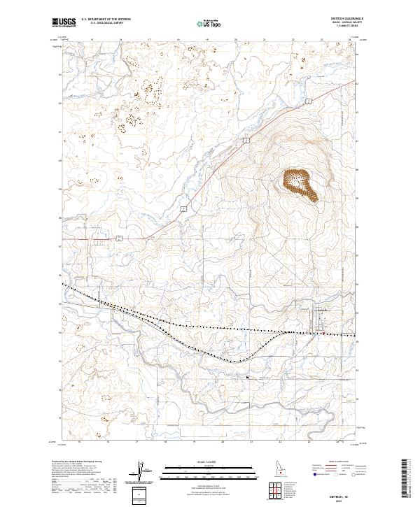 US Topo 7.5-minute map for Dietrich ID