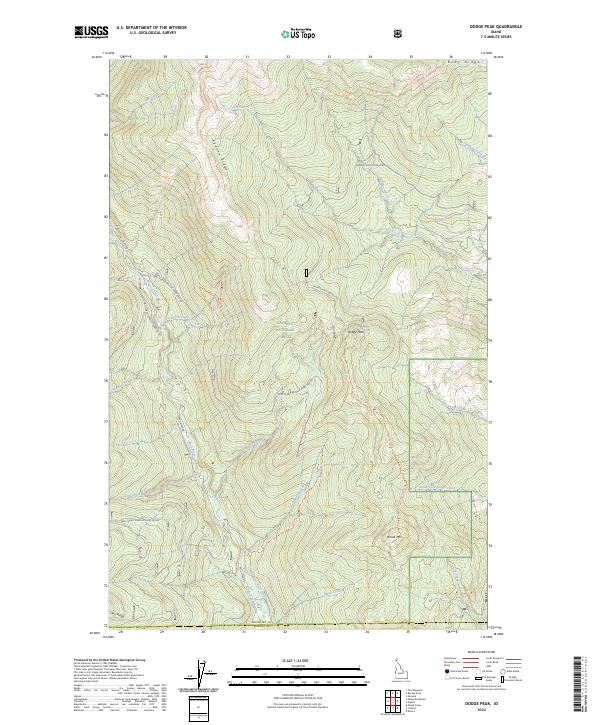 US Topo 7.5-minute map for Dodge Peak ID