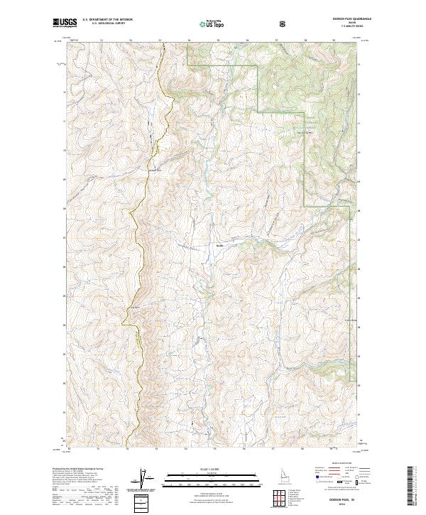 US Topo 7.5-minute map for Dodson Pass ID