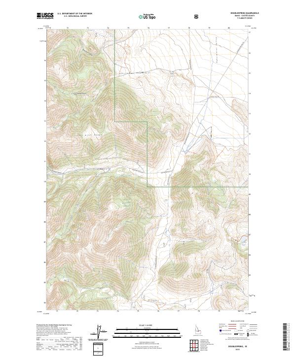 US Topo 7.5-minute map for Doublespring ID