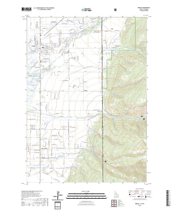 US Topo 7.5-minute map for Driggs IDWY