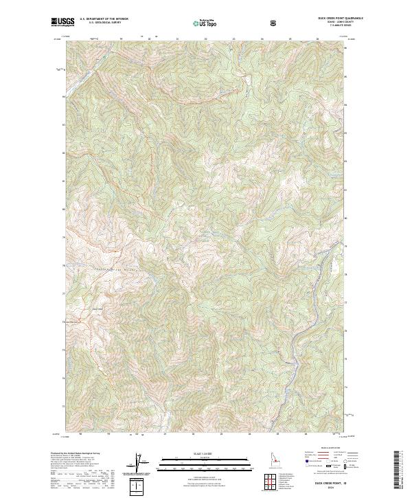 US Topo 7.5-minute map for Duck Creek Point ID