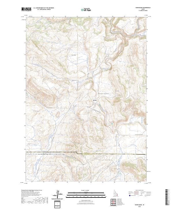 US Topo 7.5-minute map for Dunn Basin ID