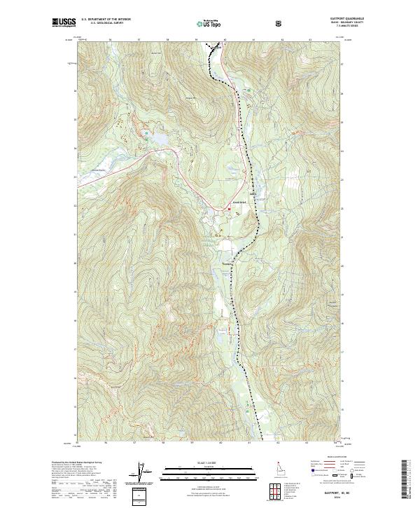 US Topo 7.5-minute map for Eastport IDBC