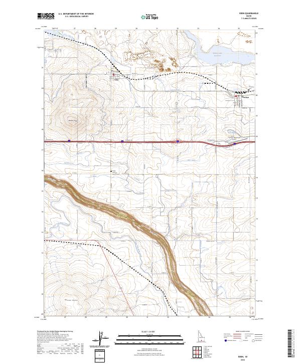 US Topo 7.5-minute map for Eden ID – American Map Store