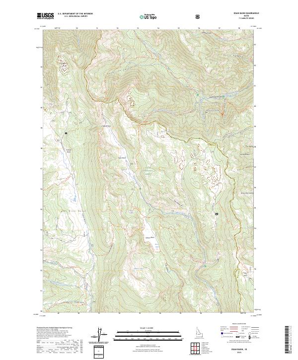 US Topo 7.5-minute map for Egan Basin ID