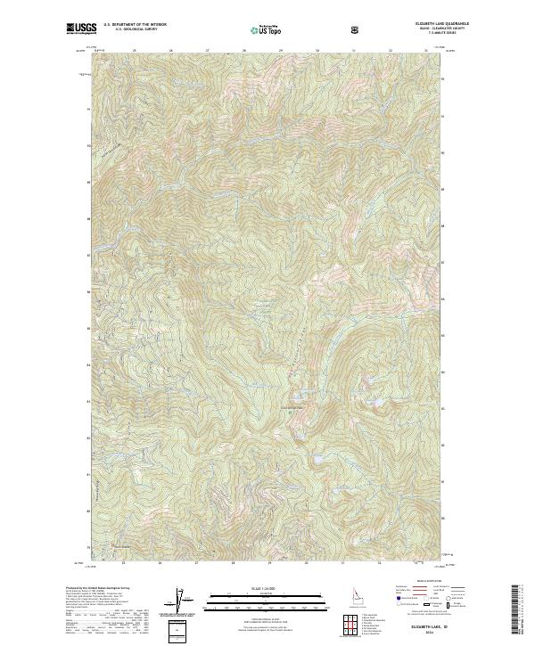 US Topo 7.5-minute map for Elizabeth Lake ID