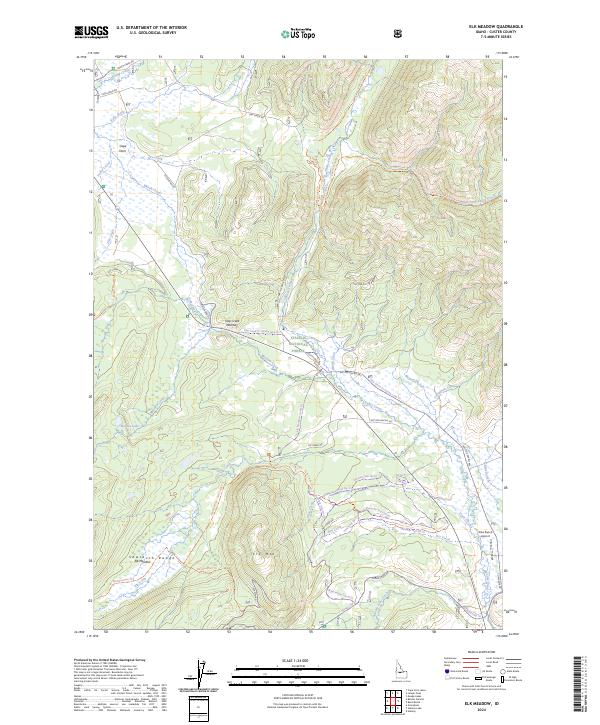 US Topo 7.5-minute map for Elk Meadow ID