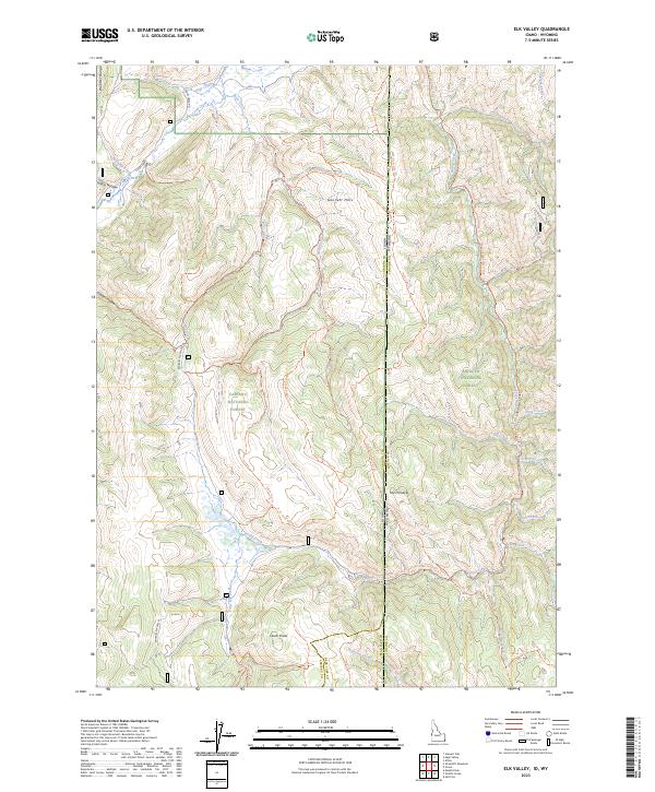 US Topo 7.5-minute map for Elk Valley IDWY