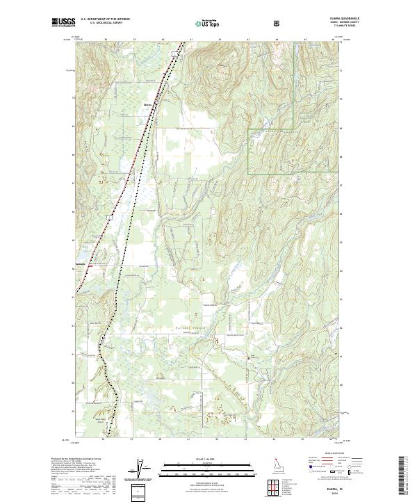 US Topo 7.5-minute map for Elmira ID