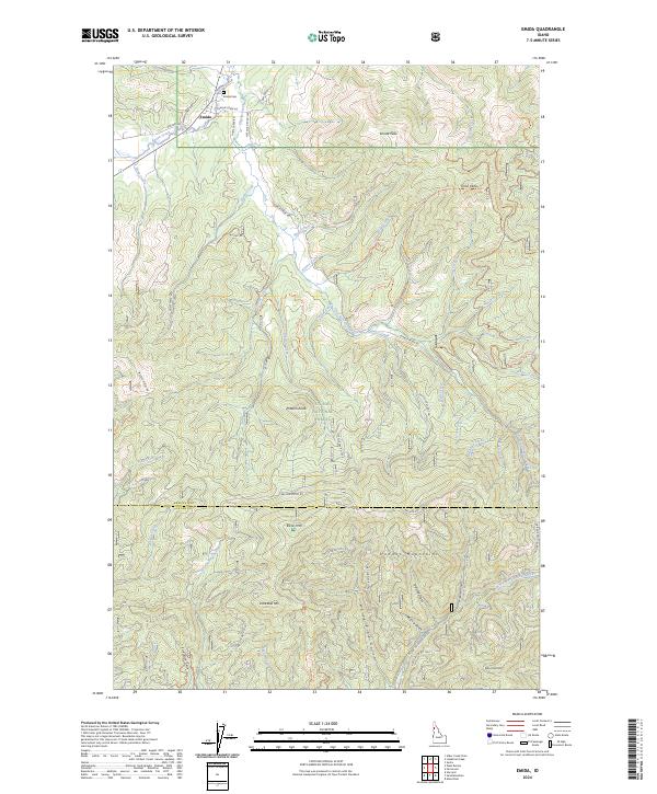 US Topo 7.5-minute map for Emida ID