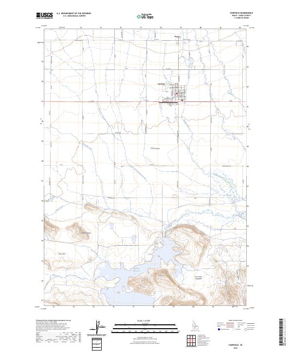 US Topo 7.5-minute map for Fairfield ID