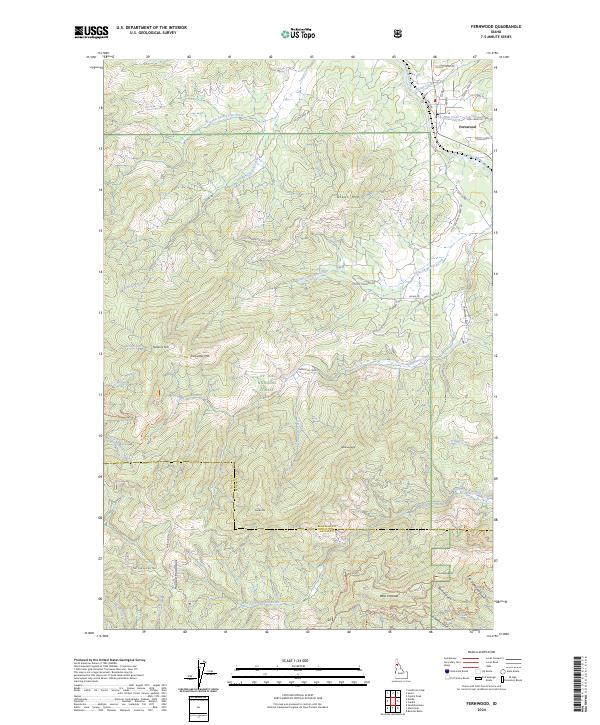 US Topo 7.5-minute map for Fernwood ID