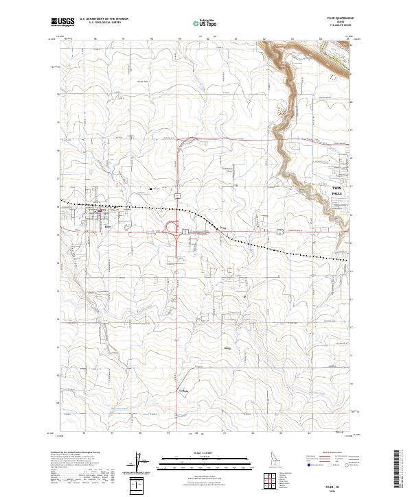 US Topo 7.5-minute map for Filer ID