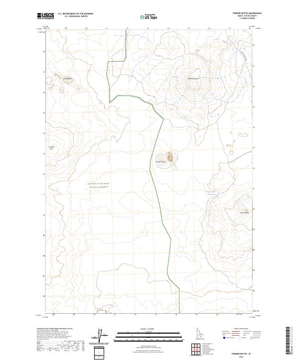 US Topo 7.5-minute map for Fingers Butte ID