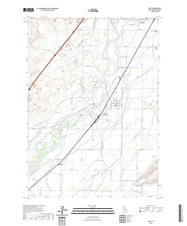 US Topo 7.5-minute map for Firth ID