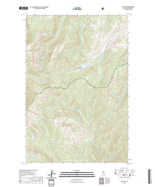 US Topo 7.5-minute map for Fish Lake ID