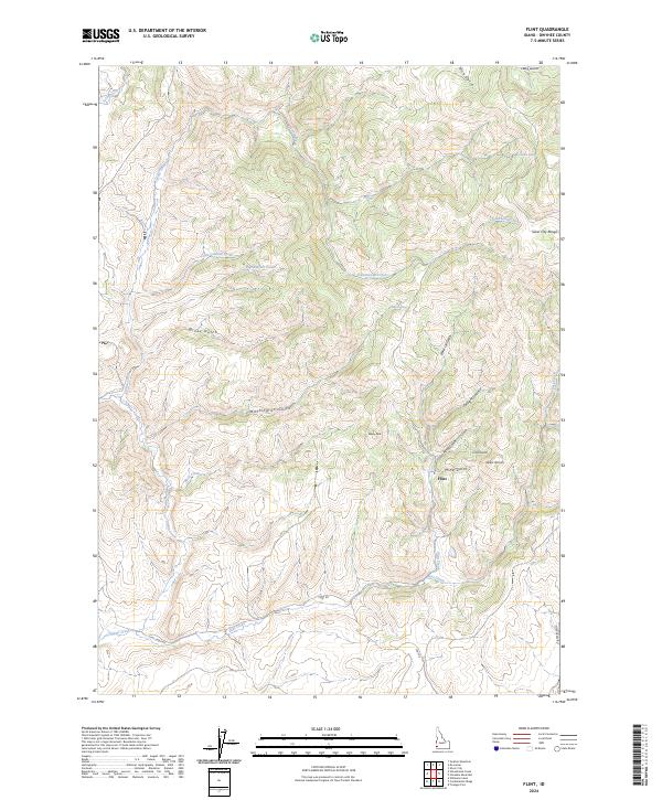 US Topo 7.5-minute map for Flint ID