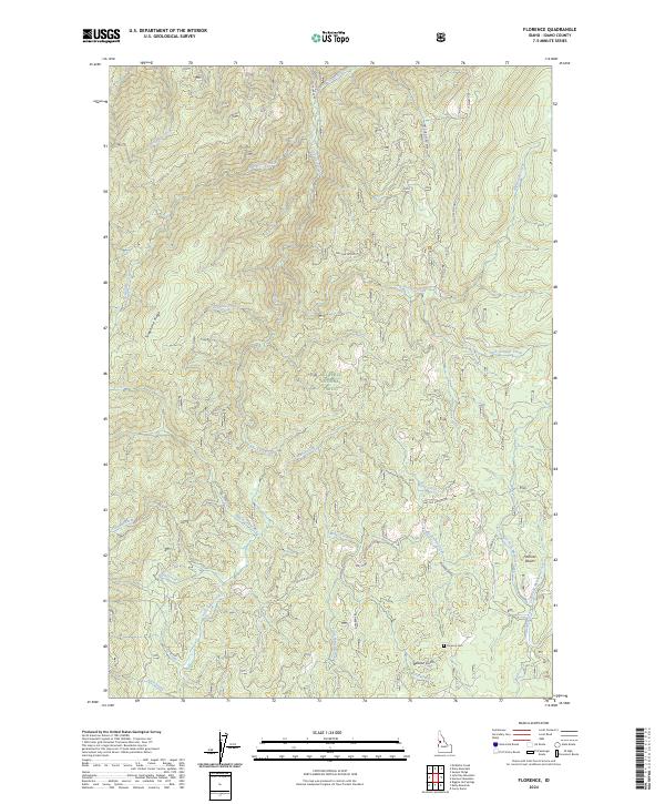 US Topo 7.5-minute map for Florence ID