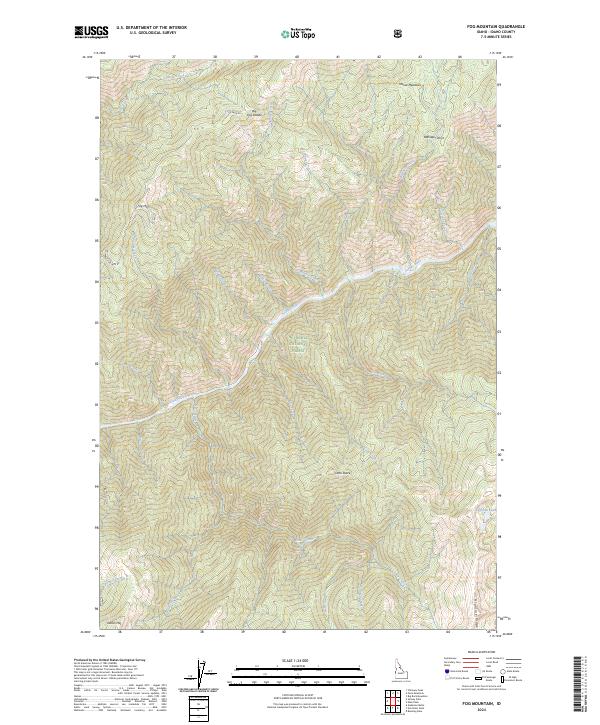 US Topo 7.5-minute map for Fog Mountain ID