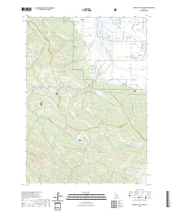 US Topo 7.5-minute map for Fourth of July Peak ID