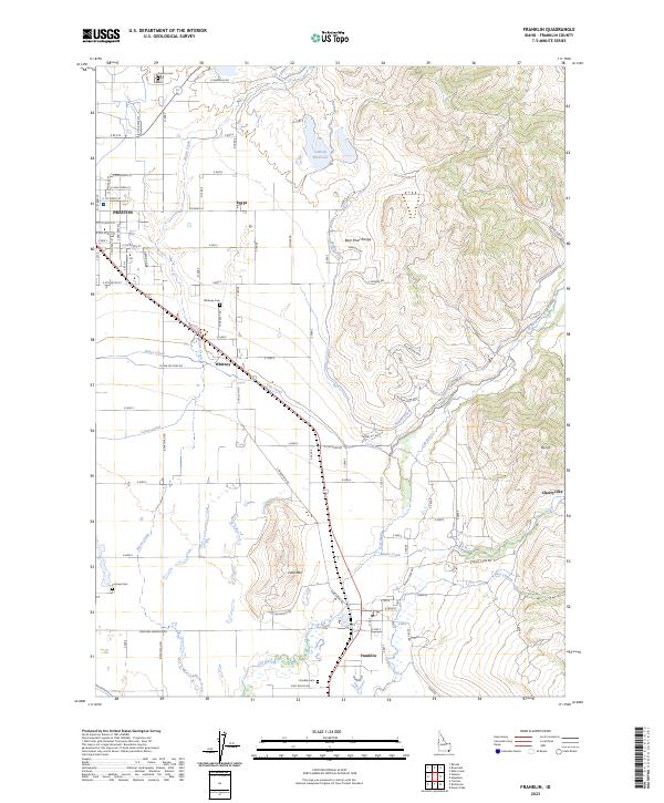 US Topo 7.5-minute map for Franklin ID