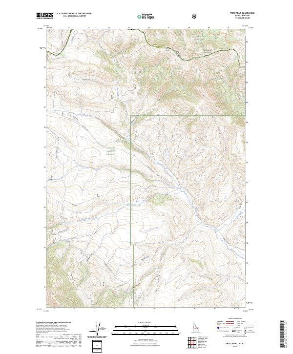 US Topo 7.5-minute map for Fritz Peak IDMT