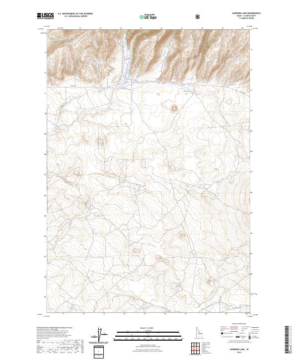 US Topo 7.5-minute map for Gardner Lake ID