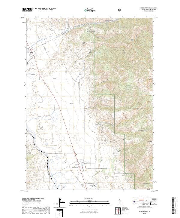 US Topo 7.5-minute map for Georgetown ID