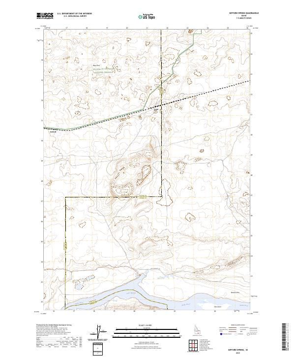 US Topo 7.5-minute map for Gifford Spring ID