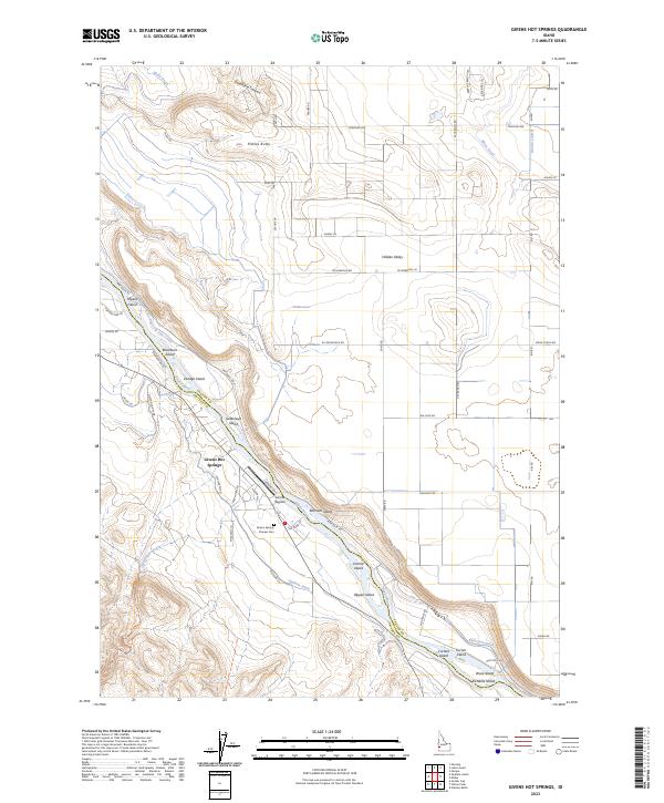 US Topo 7.5-minute map for Givens Hot Springs ID