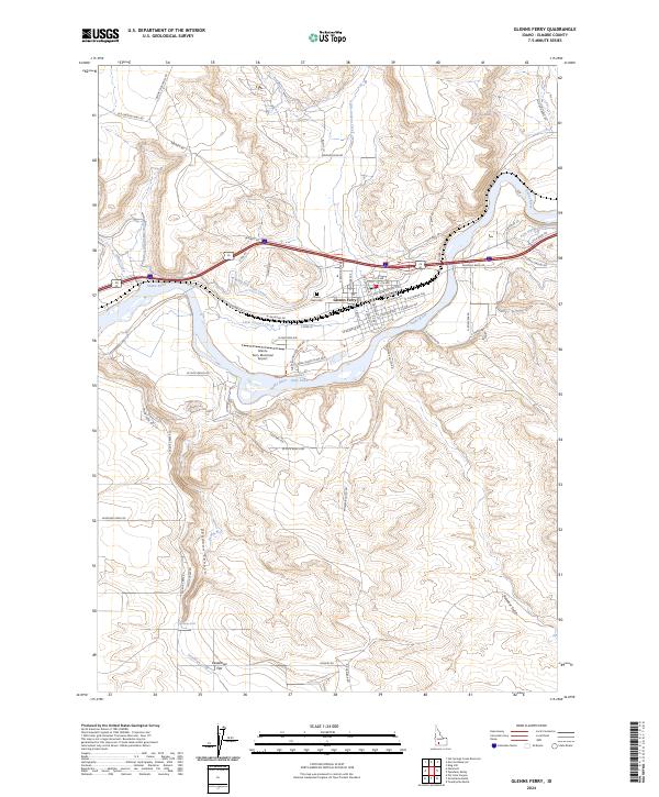 US Topo 7.5-minute map for Glenns Ferry ID