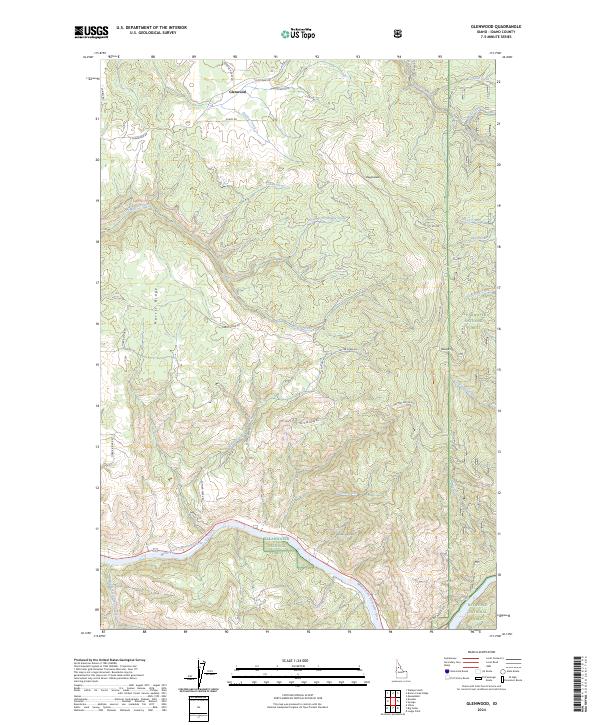 US Topo 7.5-minute map for Glenwood ID