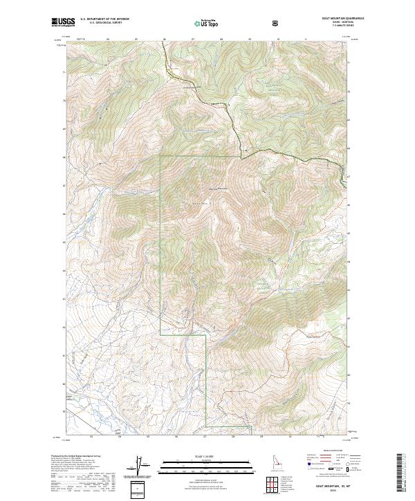 US Topo 7.5-minute map for Goat Mountain IDMT