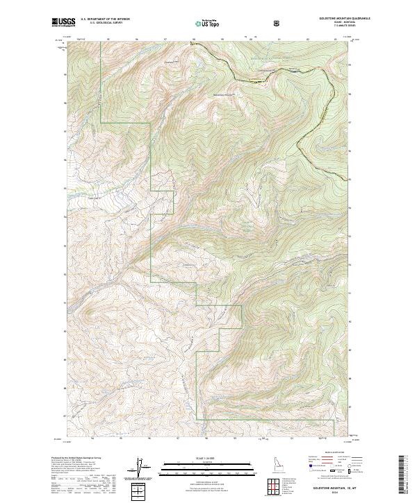 US Topo 7.5-minute map for Goldstone Mountain IDMT