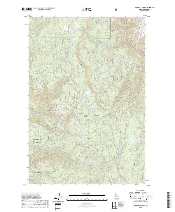 US Topo 7.5-minute map for Goodwin Meadows ID