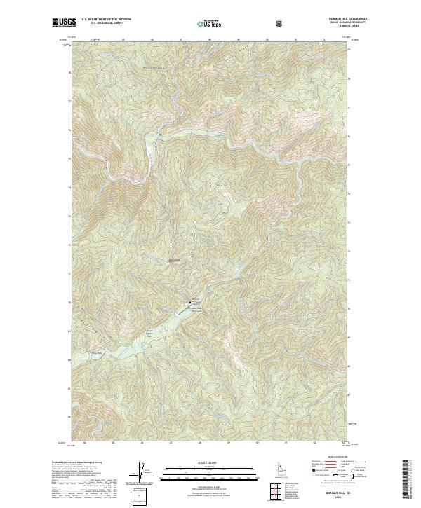 US Topo 7.5-minute map for Gorman Hill ID