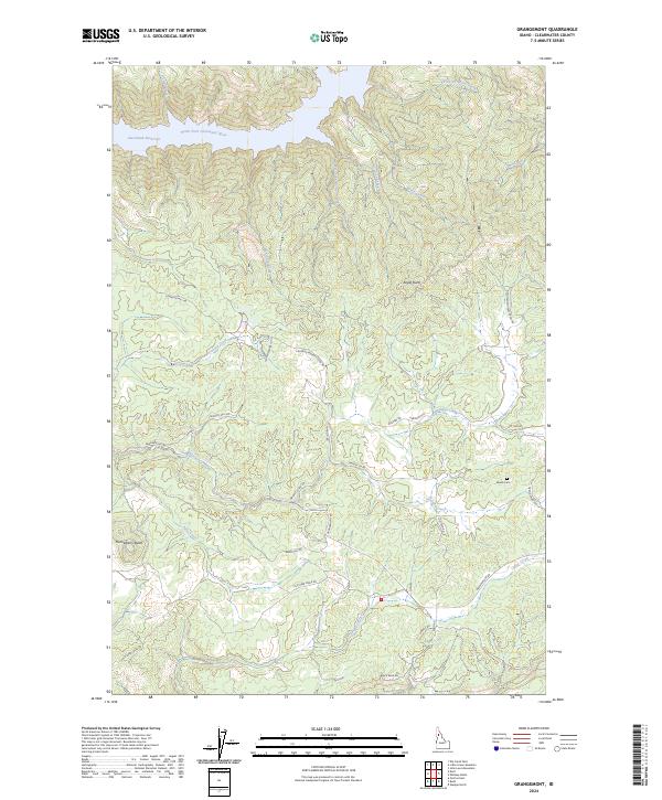 US Topo 7.5-minute map for Grangemont ID