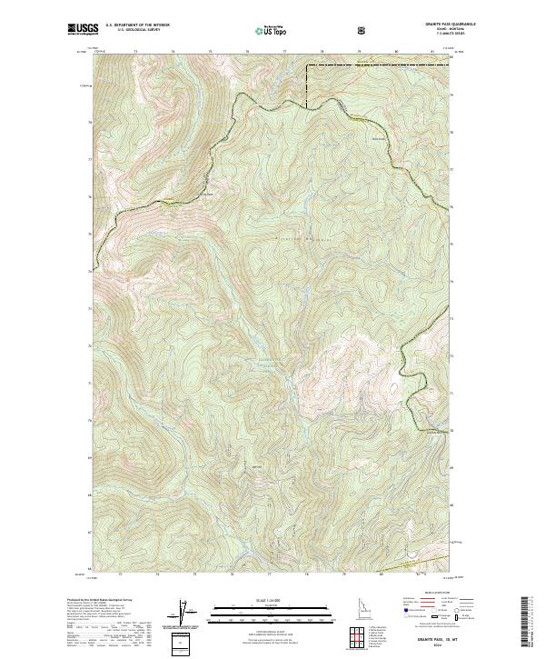 US Topo 7.5-minute map for Granite Pass IDMT