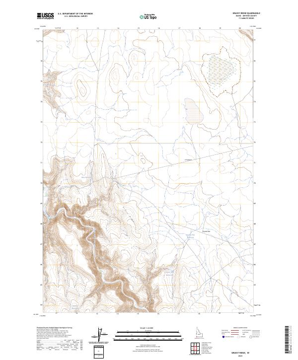 US Topo 7.5-minute map for Grassy Ridge ID