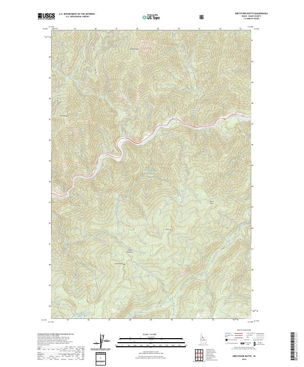 US Topo 7.5-minute map for Greystone Butte ID