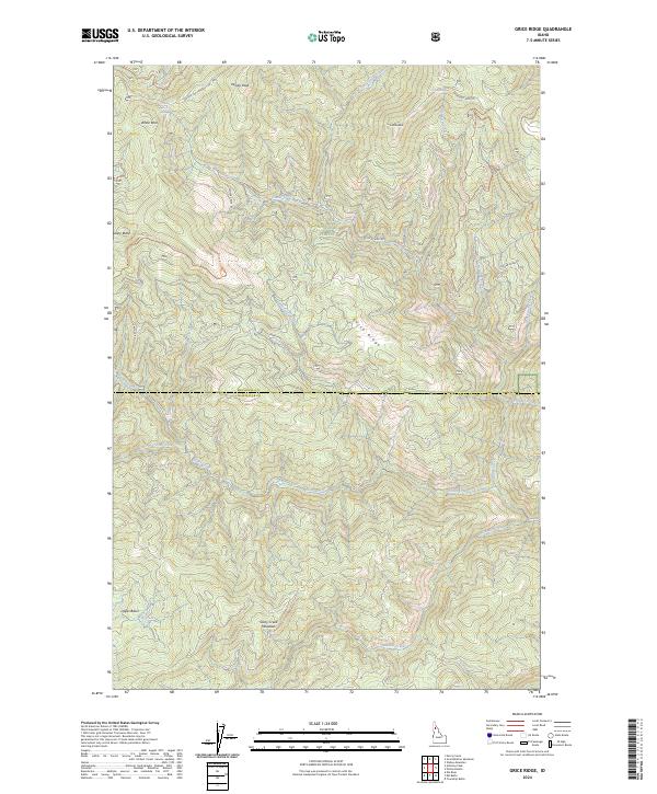 US Topo 7.5-minute map for Grice Ridge ID