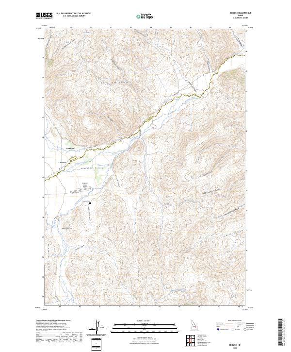 US Topo 7.5-minute map for Grouse ID