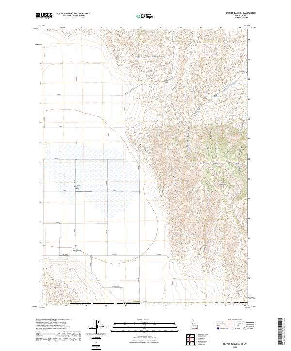 US Topo 7.5-minute map for Grover Canyon IDUT