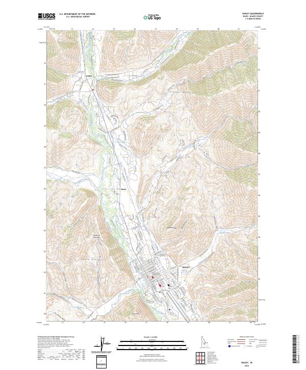 US Topo 7.5-minute map for Hailey ID