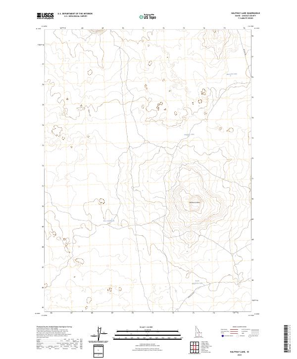 US Topo 7.5-minute map for Halfway Lake ID