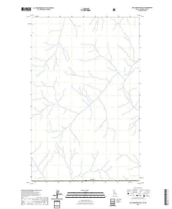 US Topo 7.5-minute map for Hall Mountain OE N IDBC