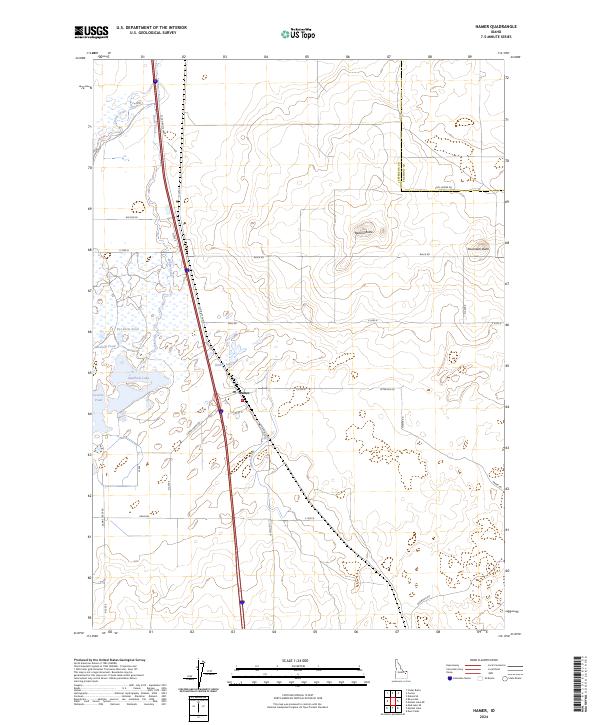 US Topo 7.5-minute map for Hamer ID