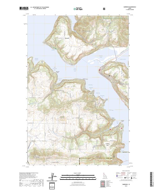 US Topo 7.5-minute map for Harrison ID